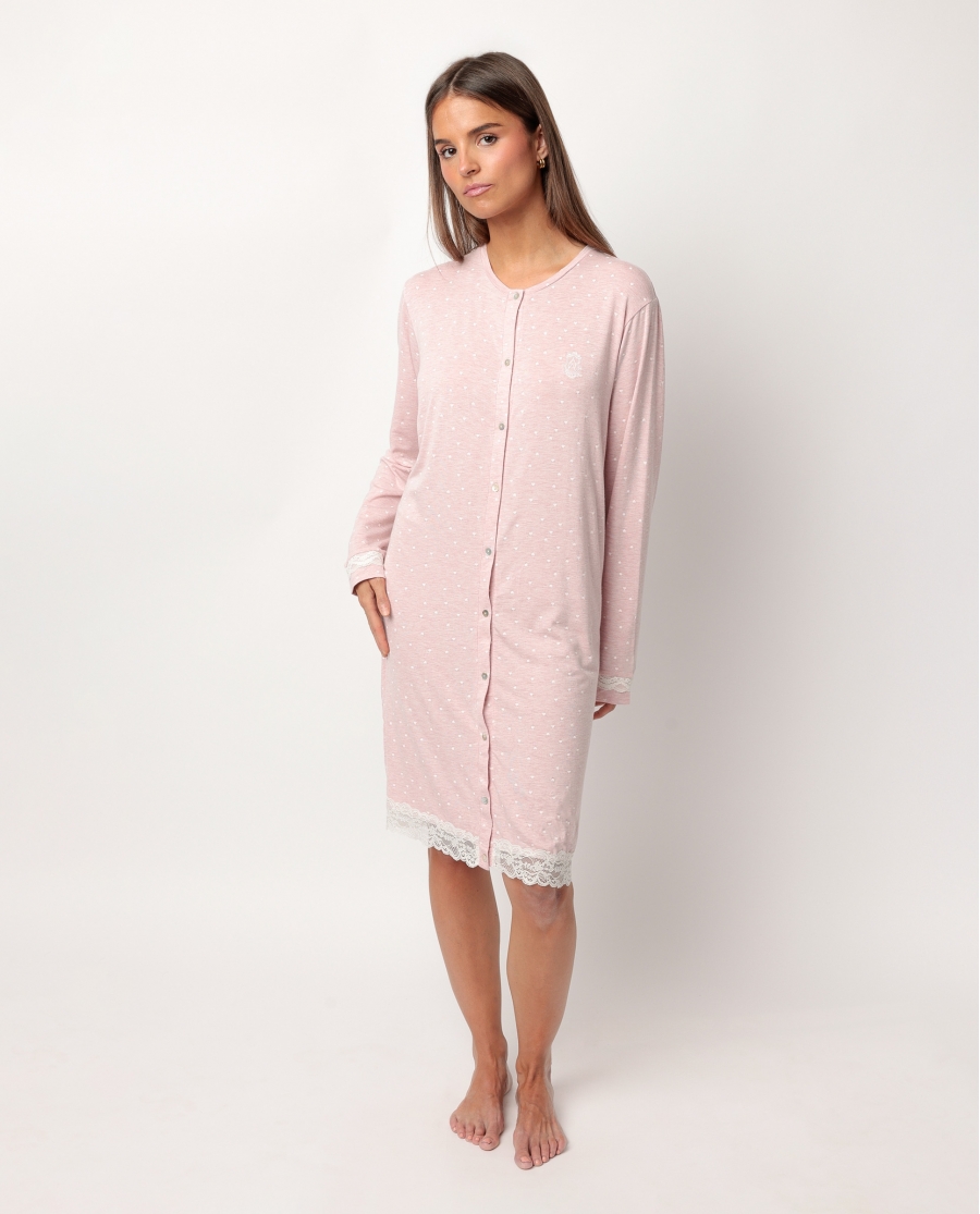 ADMAS CLASSIC Camisola Abierta Manga Larga Abierta Hearts para Mujer ROSA