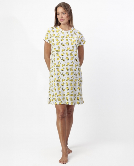 PEANUTS Camisola Manga Corta Woodstock para Mujer AMARILLO