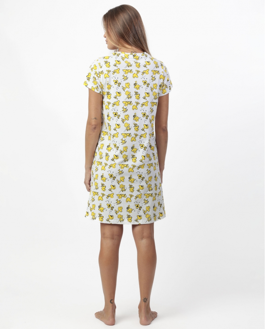 PEANUTS Camisola Manga Corta Woodstock para Mujer AMARILLO