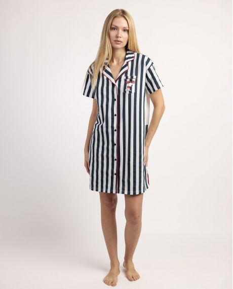 PEANUTS Camisola Manga Corta Love Sailor para Mujer MARINO