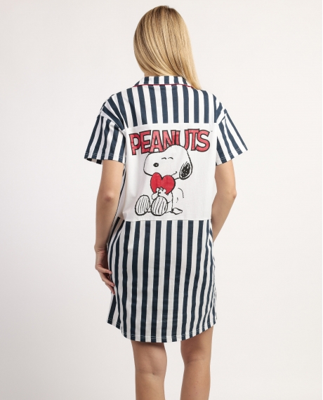 PEANUTS Camisola Manga Corta Love Sailor para Mujer MARINO 2