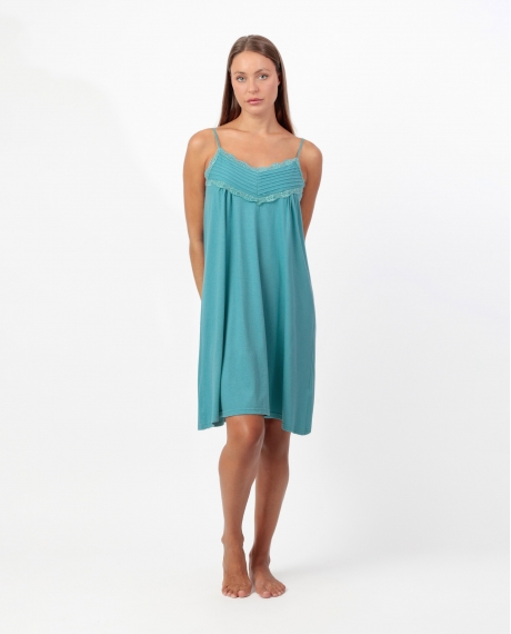 ADMAS Camisola Tirantes Mint Garden para Mujer AQUA