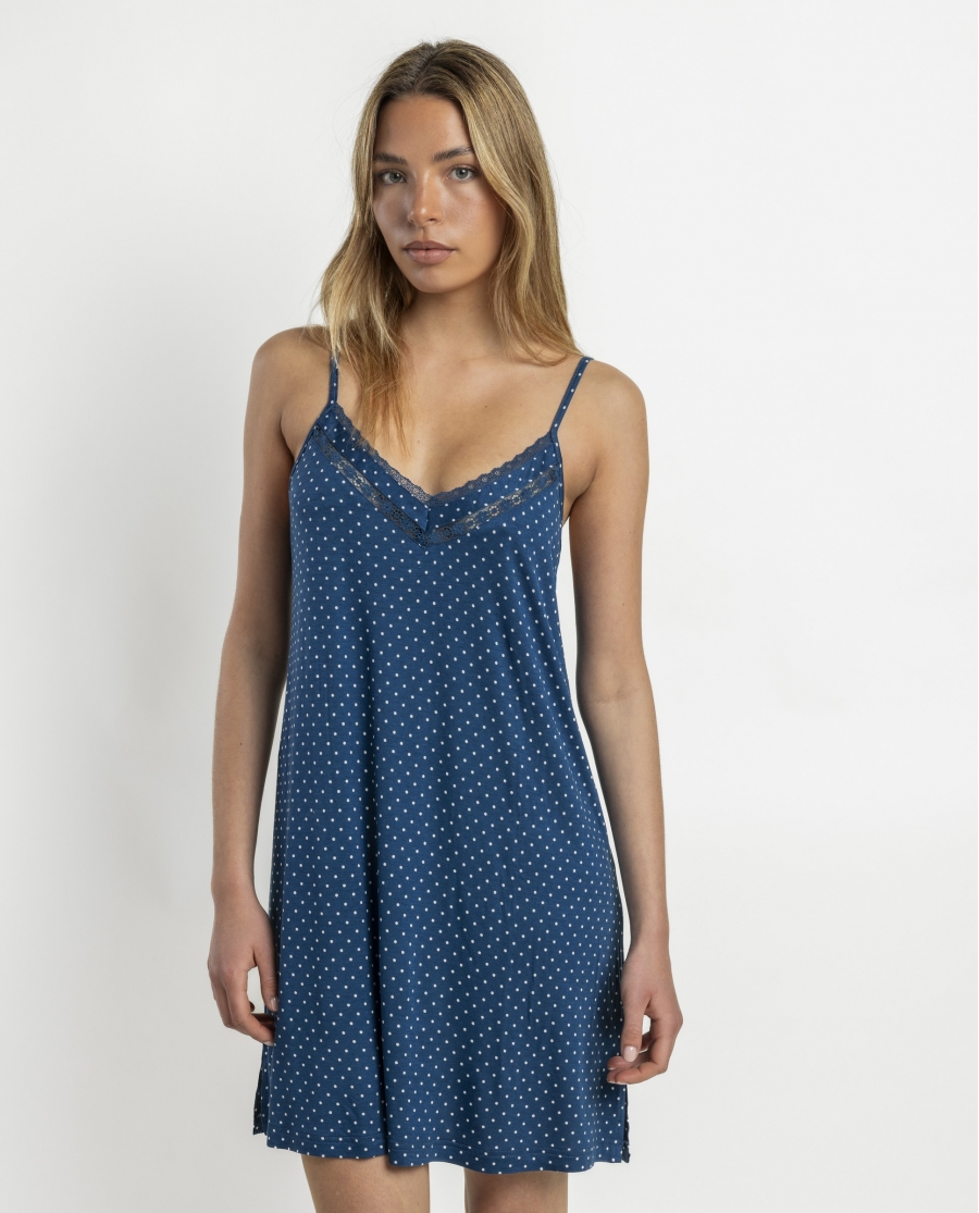 ADMAS CLASSIC Camisola Tirantes Dots Lace para Mujer MARINO