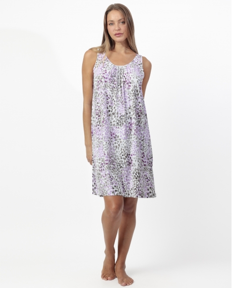 ADMAS GARDEN Camisola Sin mangas Animal Print Pink para Mujer PIEL