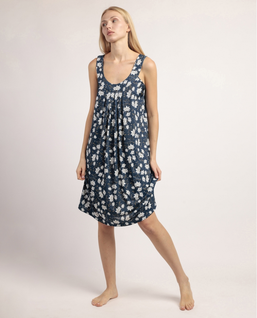 ADMAS GARDEN Camisola Sin mangas Navy Flowers para Mujer MARINO