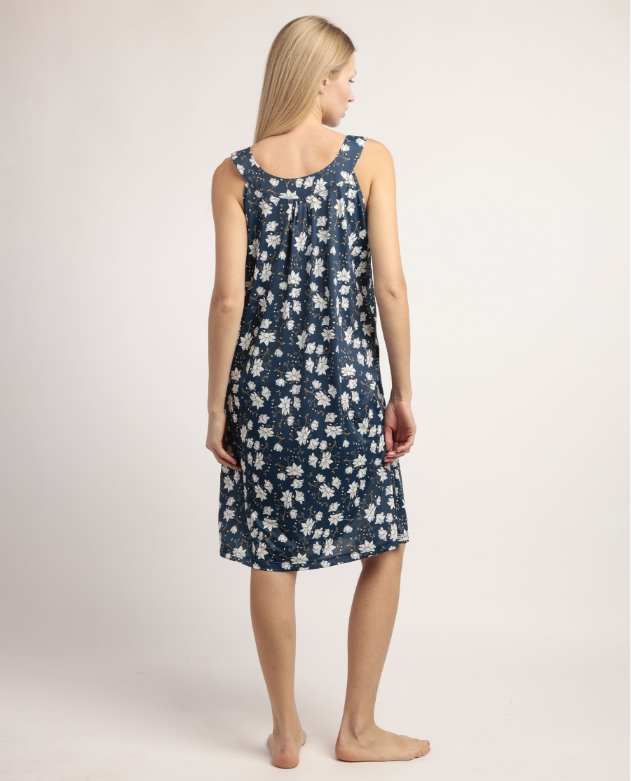 ADMAS GARDEN Camisola Sin mangas Navy Flowers para Mujer MARINO