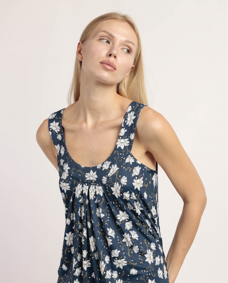 ADMAS GARDEN Camisola Sin mangas Navy Flowers para Mujer MARINO