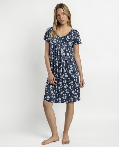 ADMAS GARDEN Camisola Manga Caída Navy Flowers para Mujer MARINO