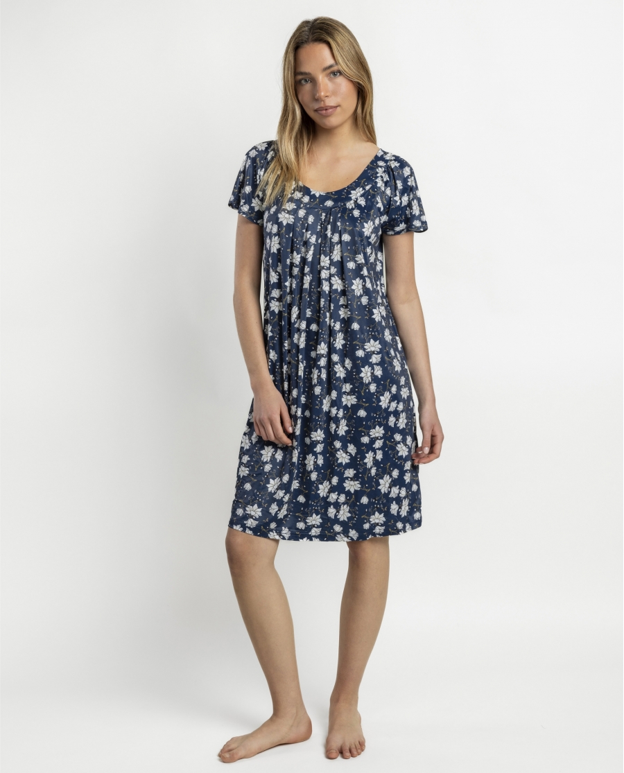 ADMAS GARDEN Camisola Manga Caída Navy Flowers para Mujer MARINO
