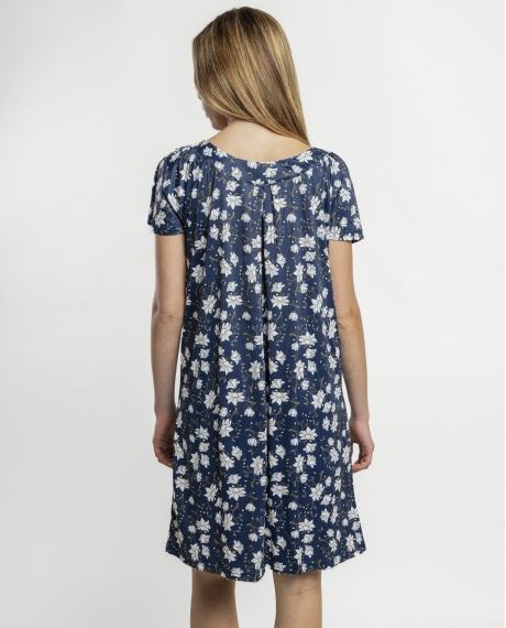 ADMAS GARDEN Camisola Manga Caída Navy Flowers para Mujer MARINO 2