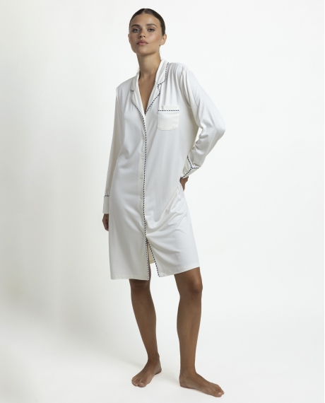 ADMAS LUXURY Camisola Abierta Manga Larga Luxury Pearl para Mujer CAVA