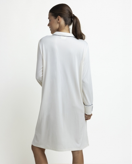 ADMAS LUXURY Camisola Abierta Manga Larga Luxury Pearl para Mujer CAVA 2