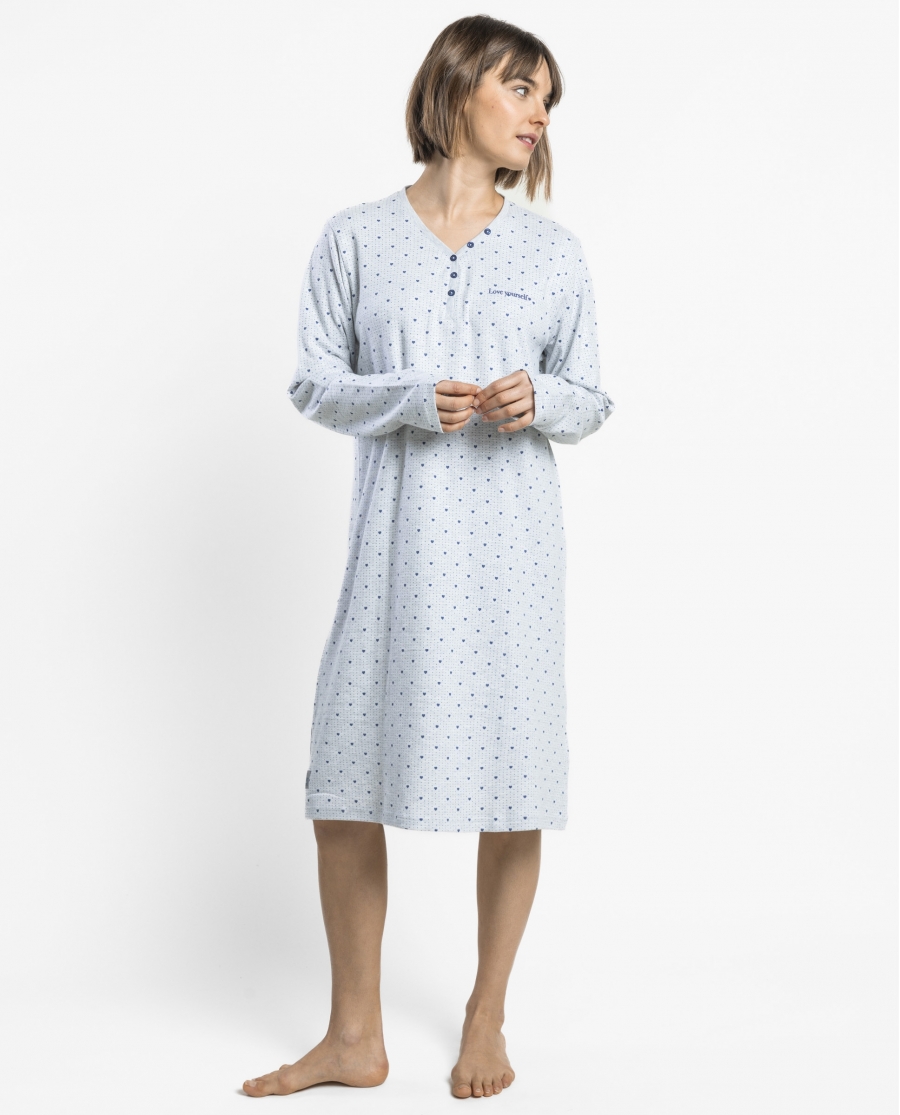 ADMAS Camisola Manga Larga Love Yourself para Mujer GRIS JASPE