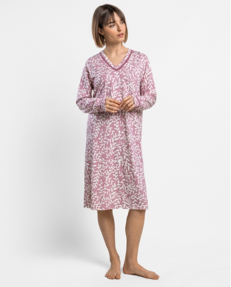 ADMAS GARDEN Camisola Manga Larga Garden Leaves para Mujer ROSA