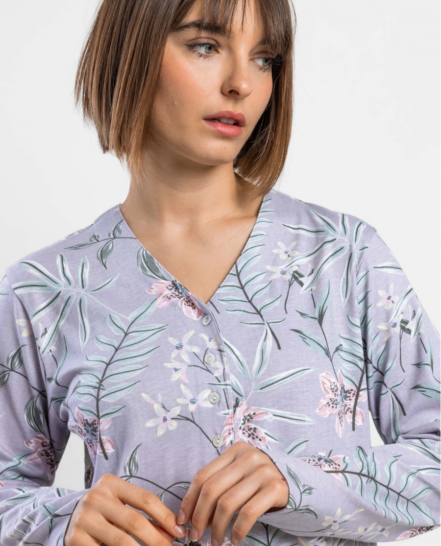 ADMAS GARDEN Camisola Manga Larga Night Garden para Mujer LILA