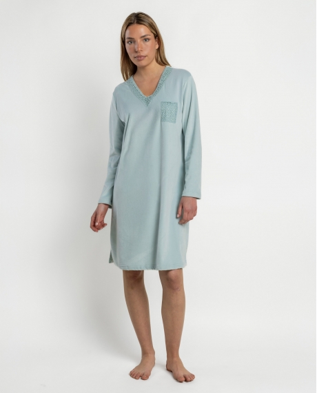 ADMAS LUXURY Camisola Manga Larga Guipure para Mujer AQUA