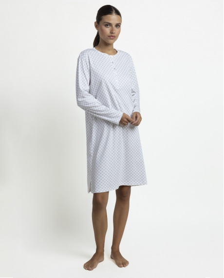 ADMAS CLASSIC Camisola Manga Larga Classic Grey Flowers para Mujer PERLA