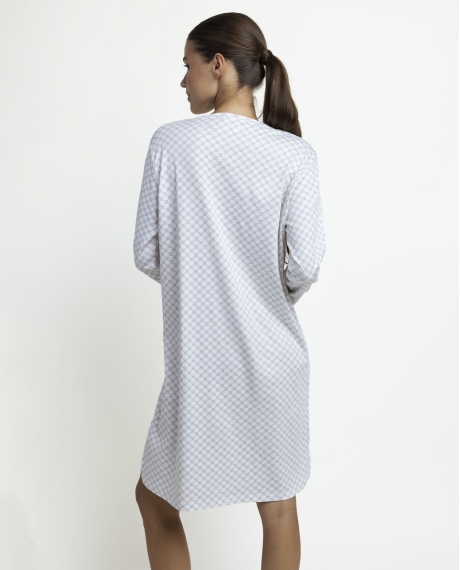 ADMAS CLASSIC Camisola Manga Larga Classic Grey Flowers para Mujer PERLA 2