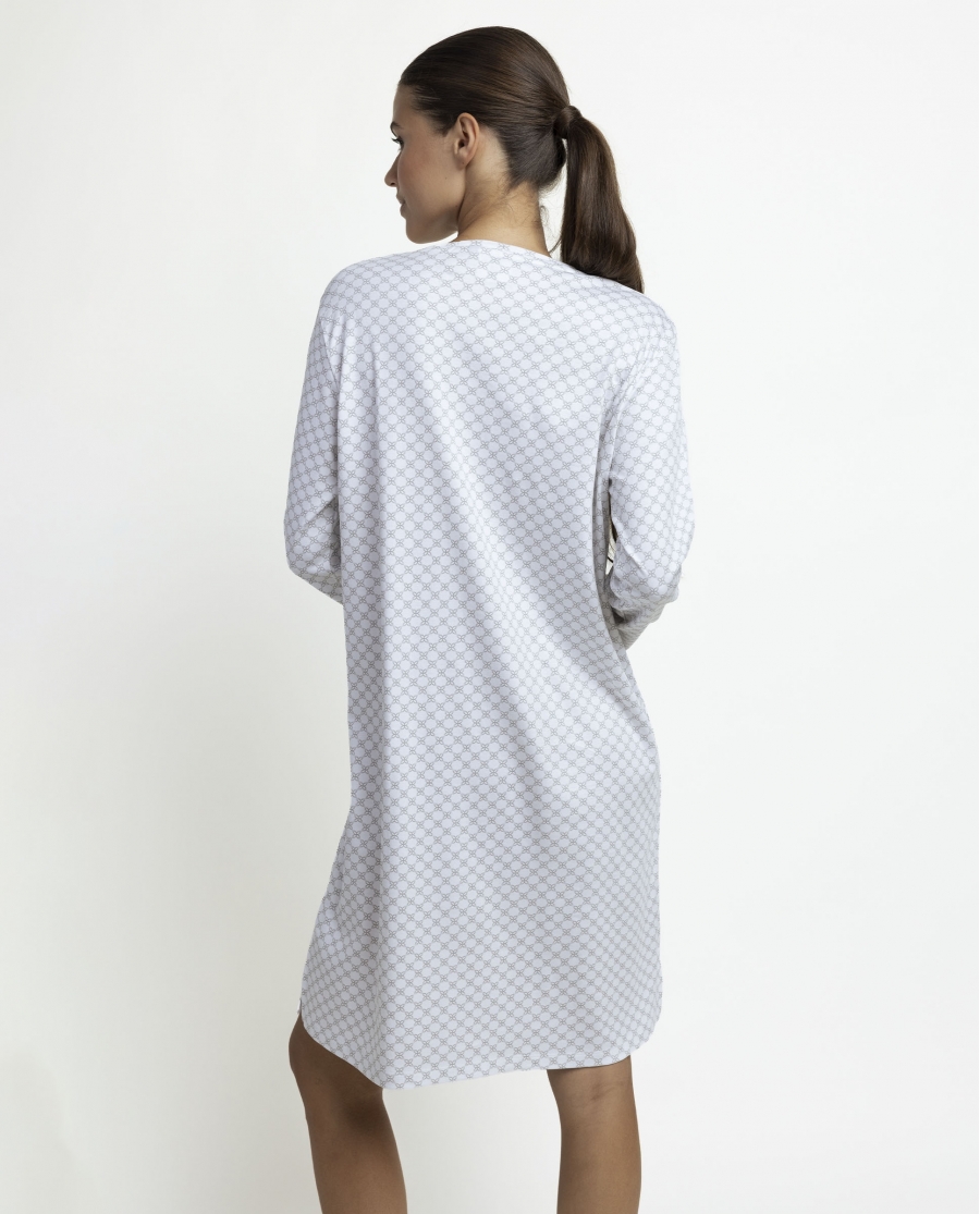 ADMAS CLASSIC Camisola Manga Larga Classic Grey Flowers para Mujer PERLA