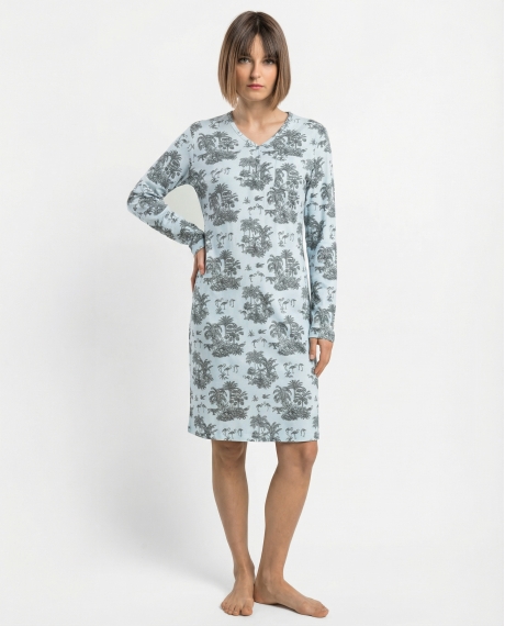 ADMAS GARDEN Camisola Manga Larga Winter Toile para Mujer AZUL