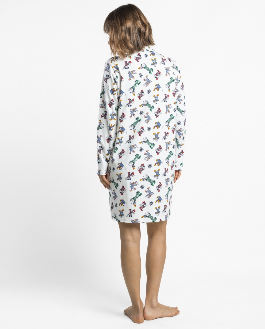 DISNEY Camisola Manga Larga Pj Party para Mujer CRUDO
