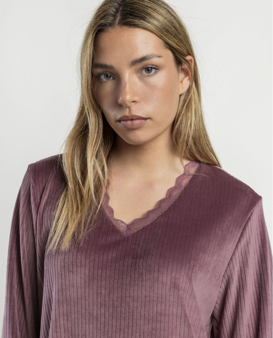 ADMAS GARDEN Camisola Manga Larga Night Garden para Mujer LILA