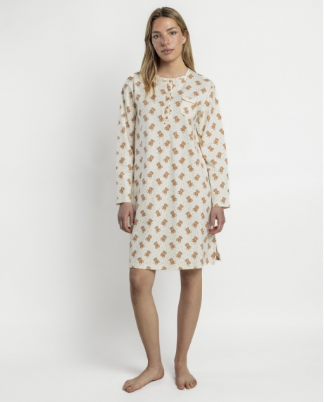 ADMAS Camisola Manga Larga Tapeta Bear Hugs para Mujer CRUDO