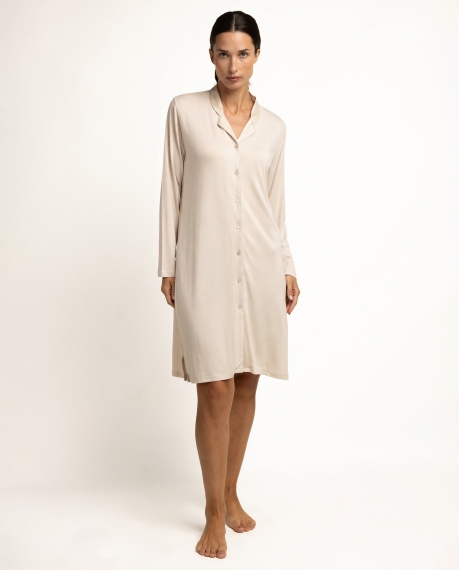 ADMAS LUXURY Camisola Abierta Manga Larga Silver Stripes para Mujer CAVA