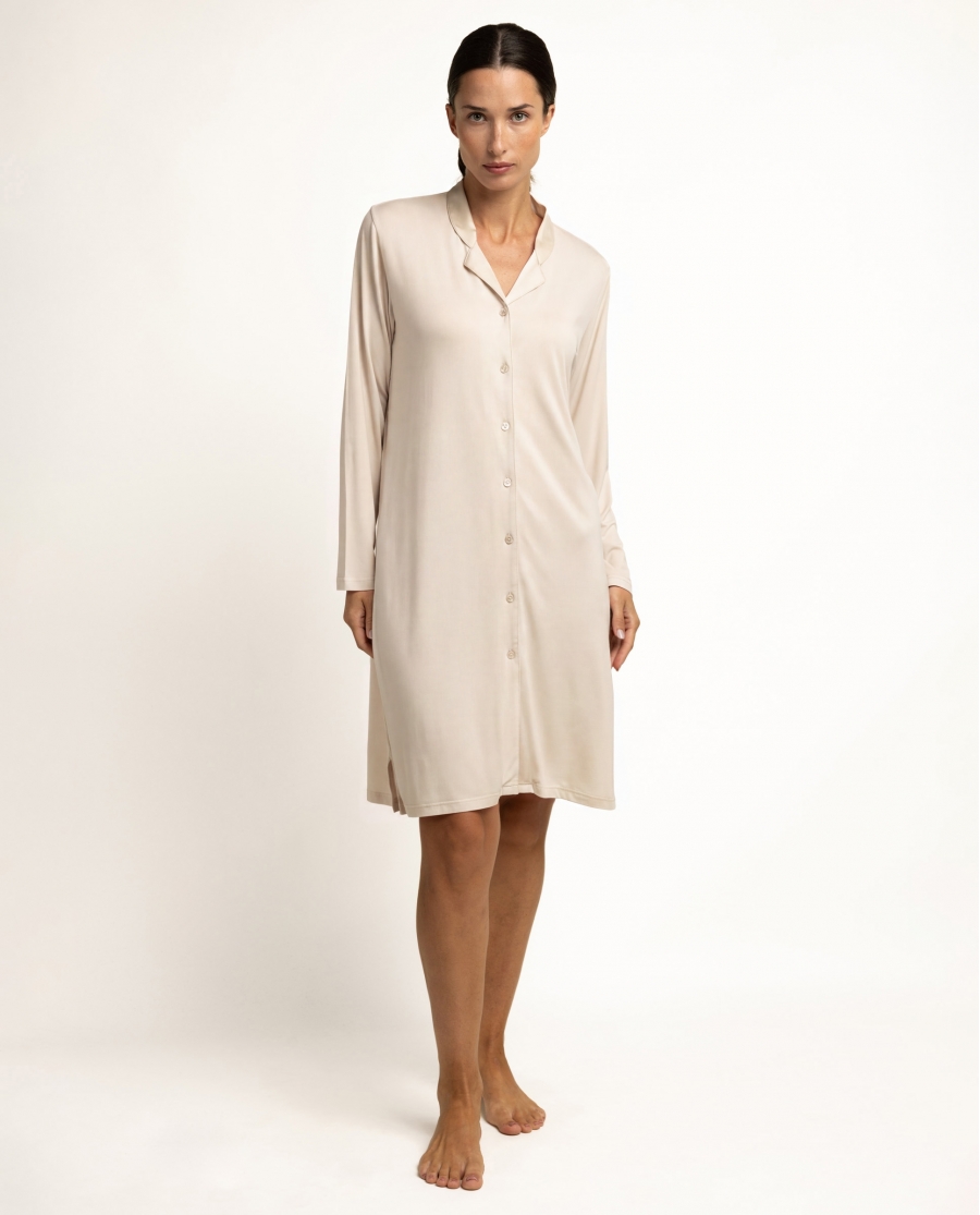 ADMAS LUXURY Camisola Abierta Manga Larga Silver Stripes para Mujer CAVA