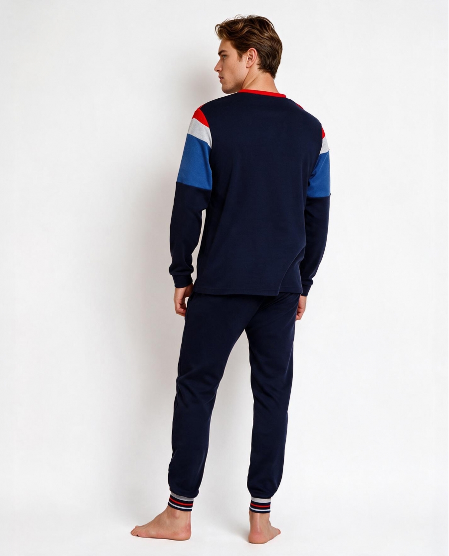 LOIS Pijama Manga Larga Division para Hombre AZUL