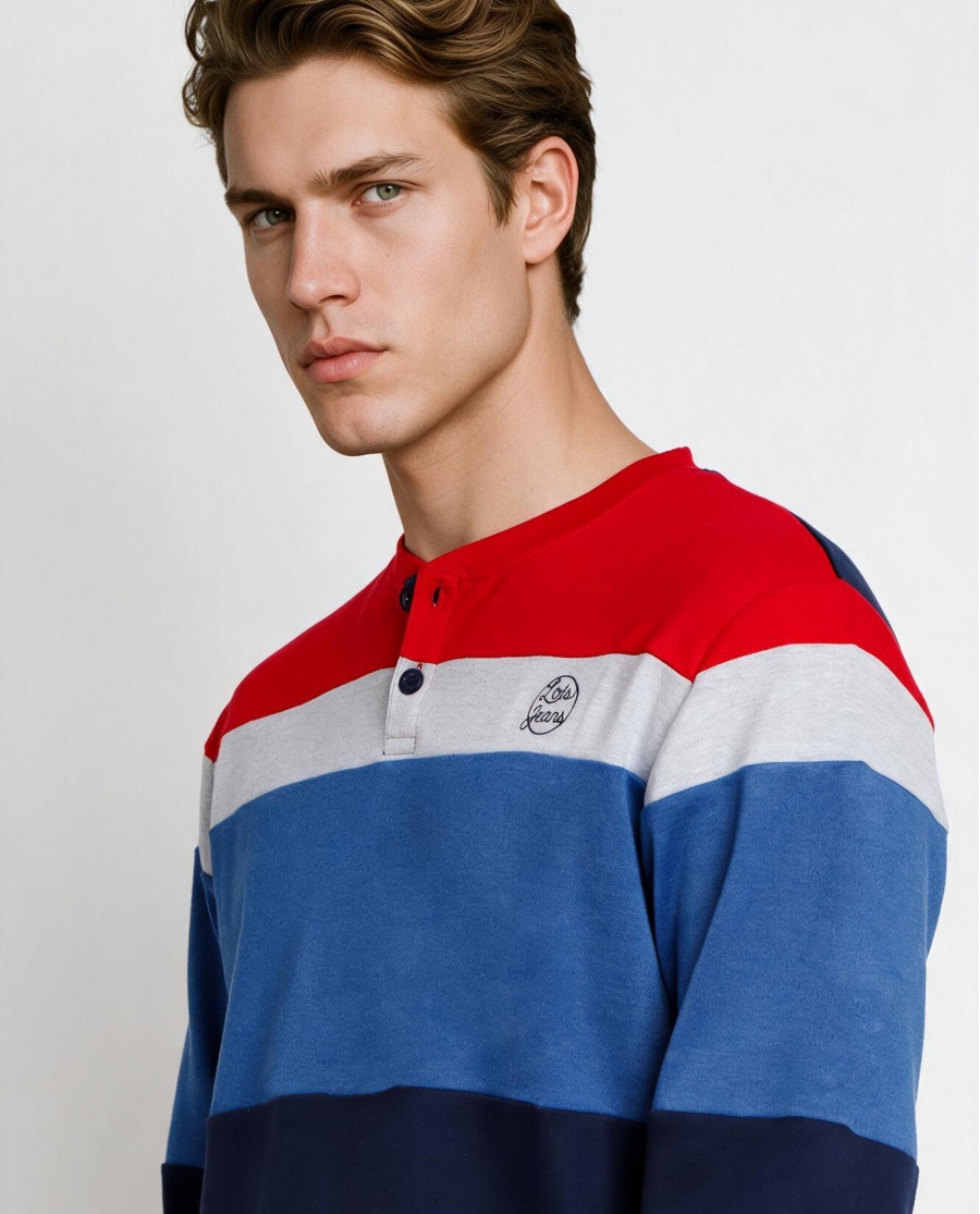 LOIS Pijama Manga Larga Division para Hombre AZUL