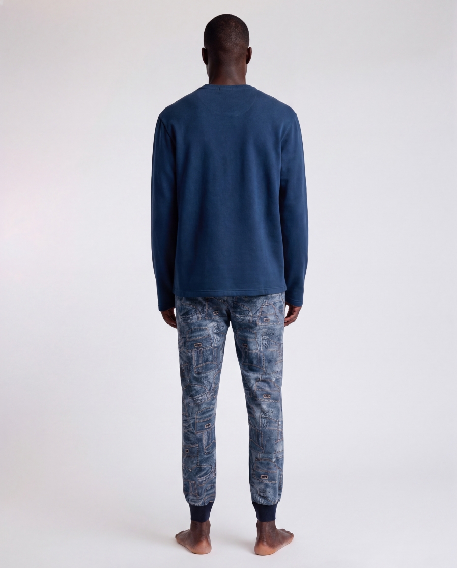 LOIS Pijama Manga Larga Texan para Hombre DENIM