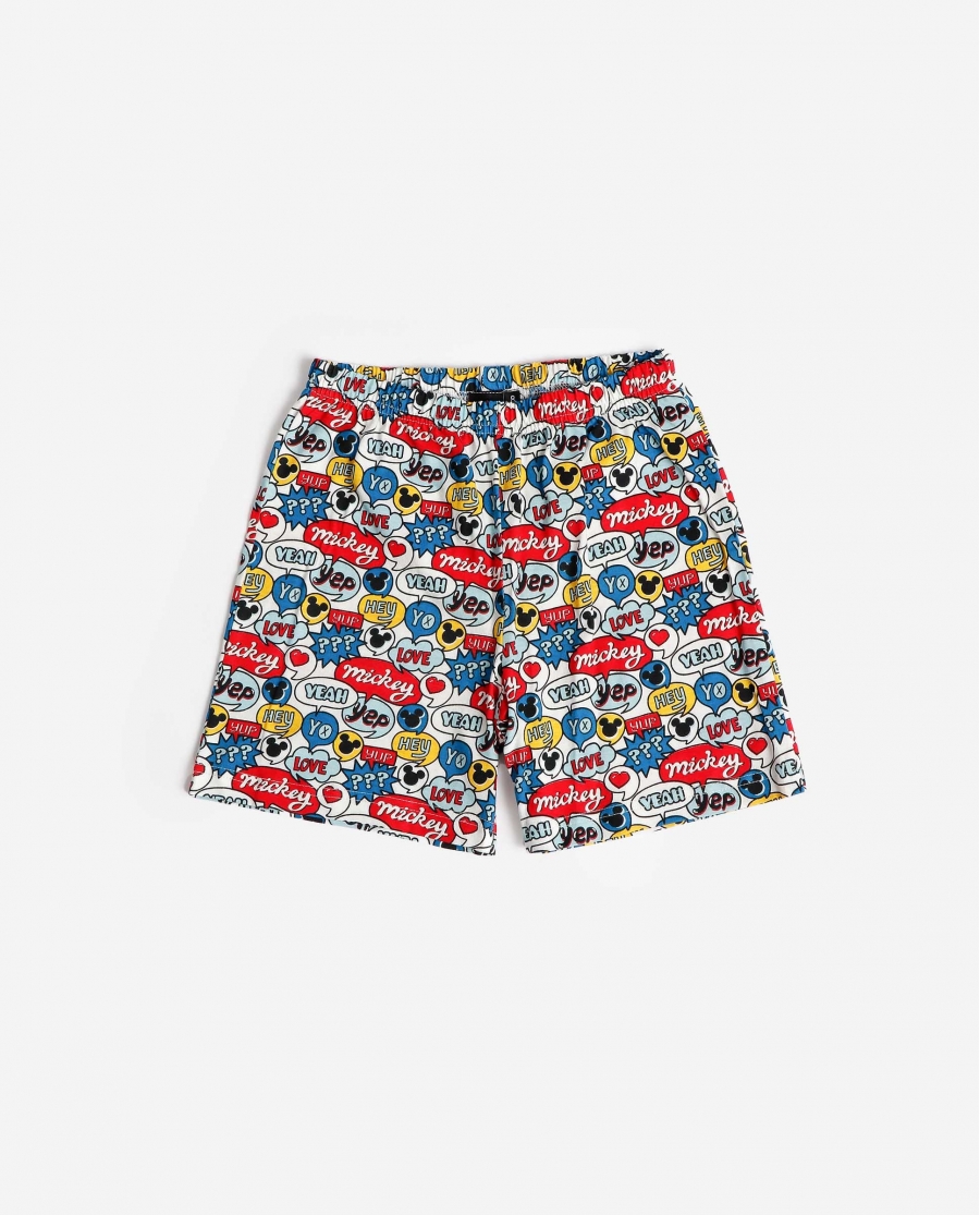 DISNEY Pijama Manga Corta Hey Mickey para Niño AZUL