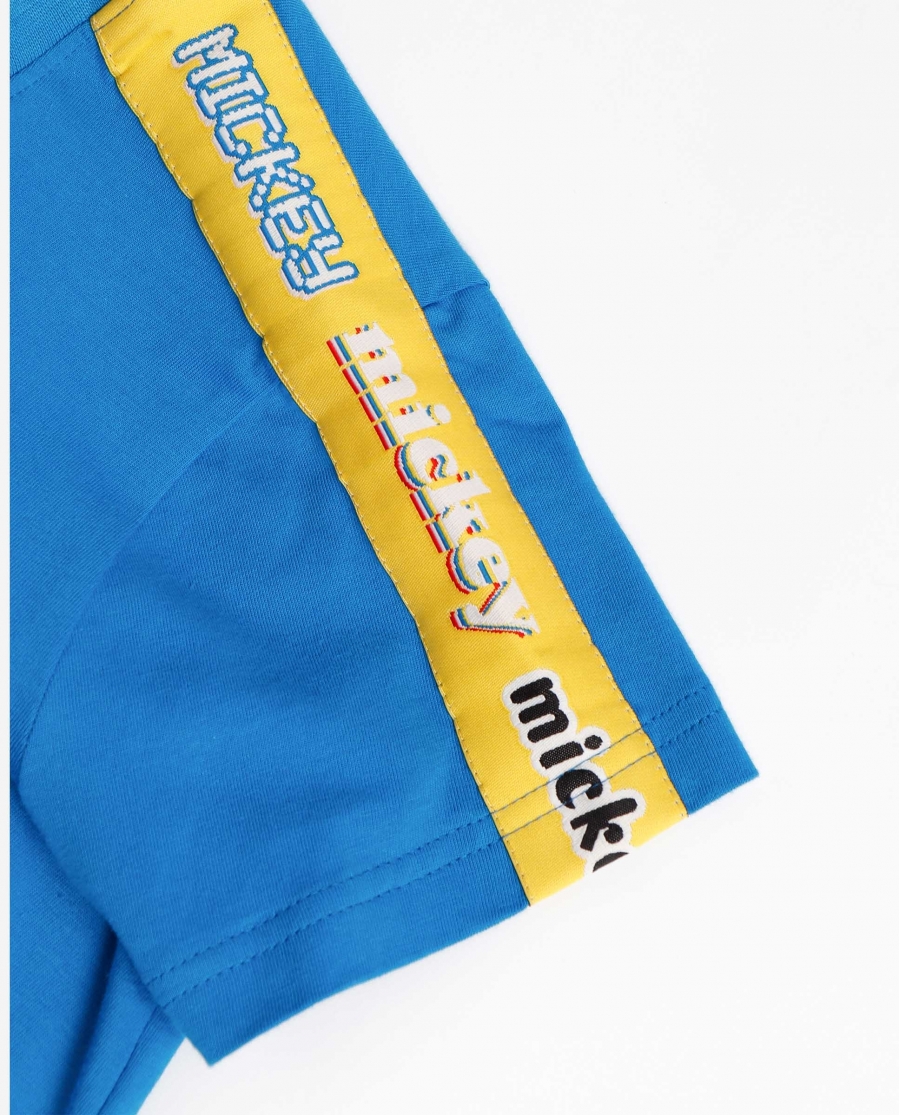 DISNEY Pijama Manga Corta Hey Mickey para Niño AZUL