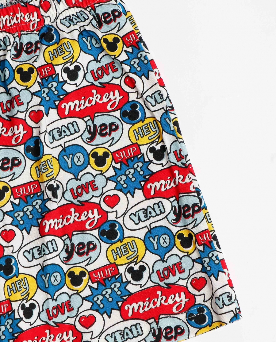 DISNEY Pijama Manga Corta Hey Mickey para Niño AZUL