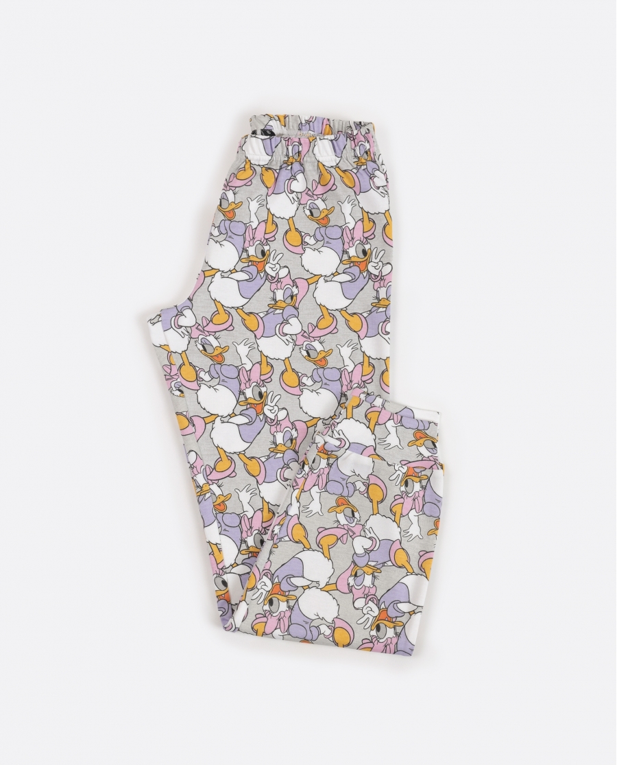 DISNEY Pijama Manga Larga Daisy Sweet para Niña GRIS JASPE