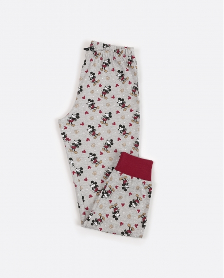 DISNEY Pijama Manga Larga King Mickey para Niña BURDEOS 2