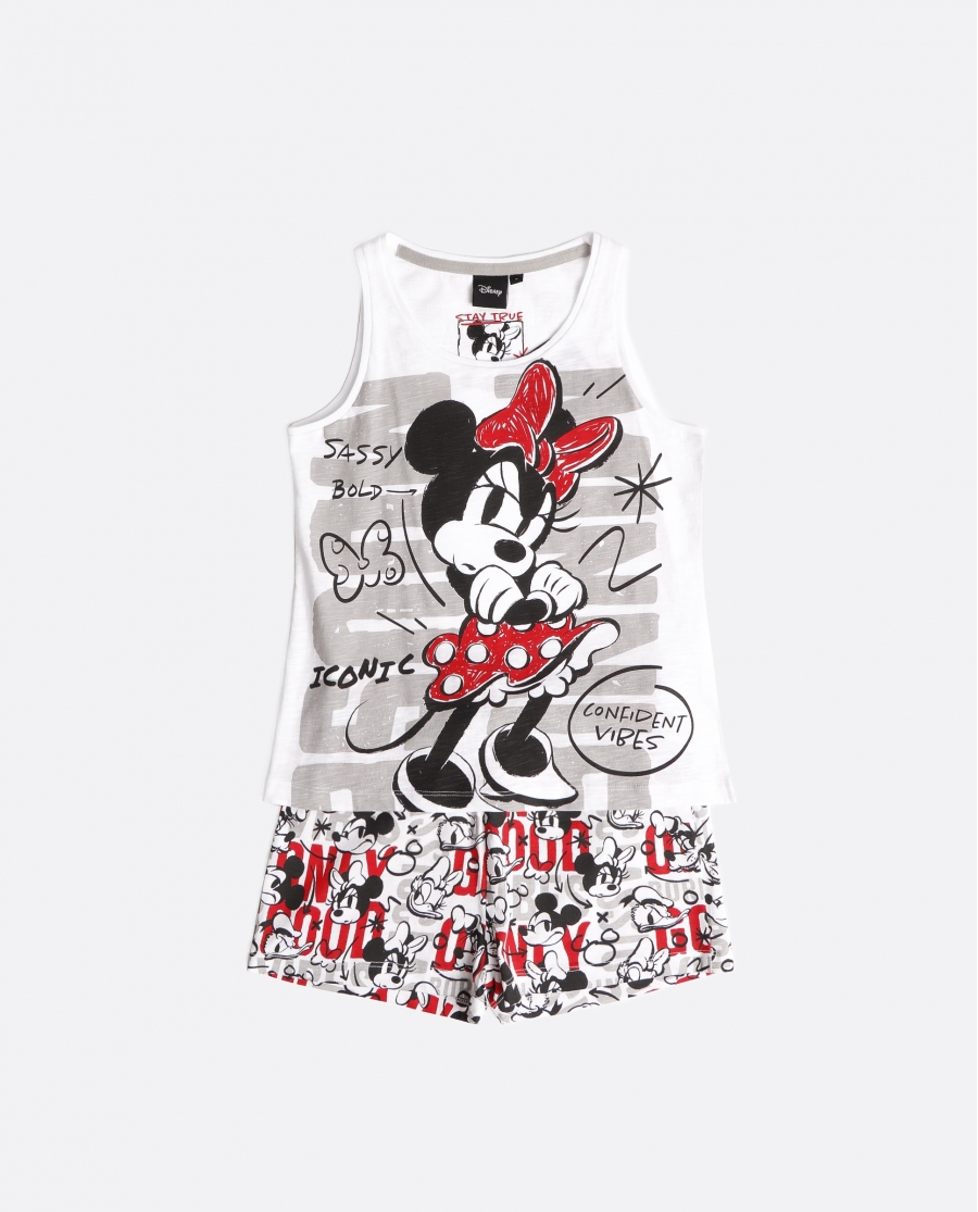 DISNEY Pijama Sin Mangas Stay True para Niña BLANCO