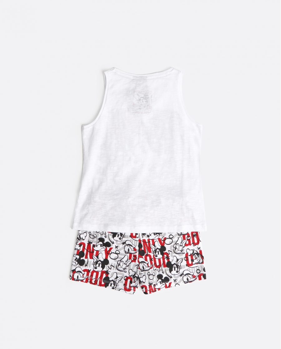 DISNEY Pijama Sin Mangas Stay True para Niña BLANCO