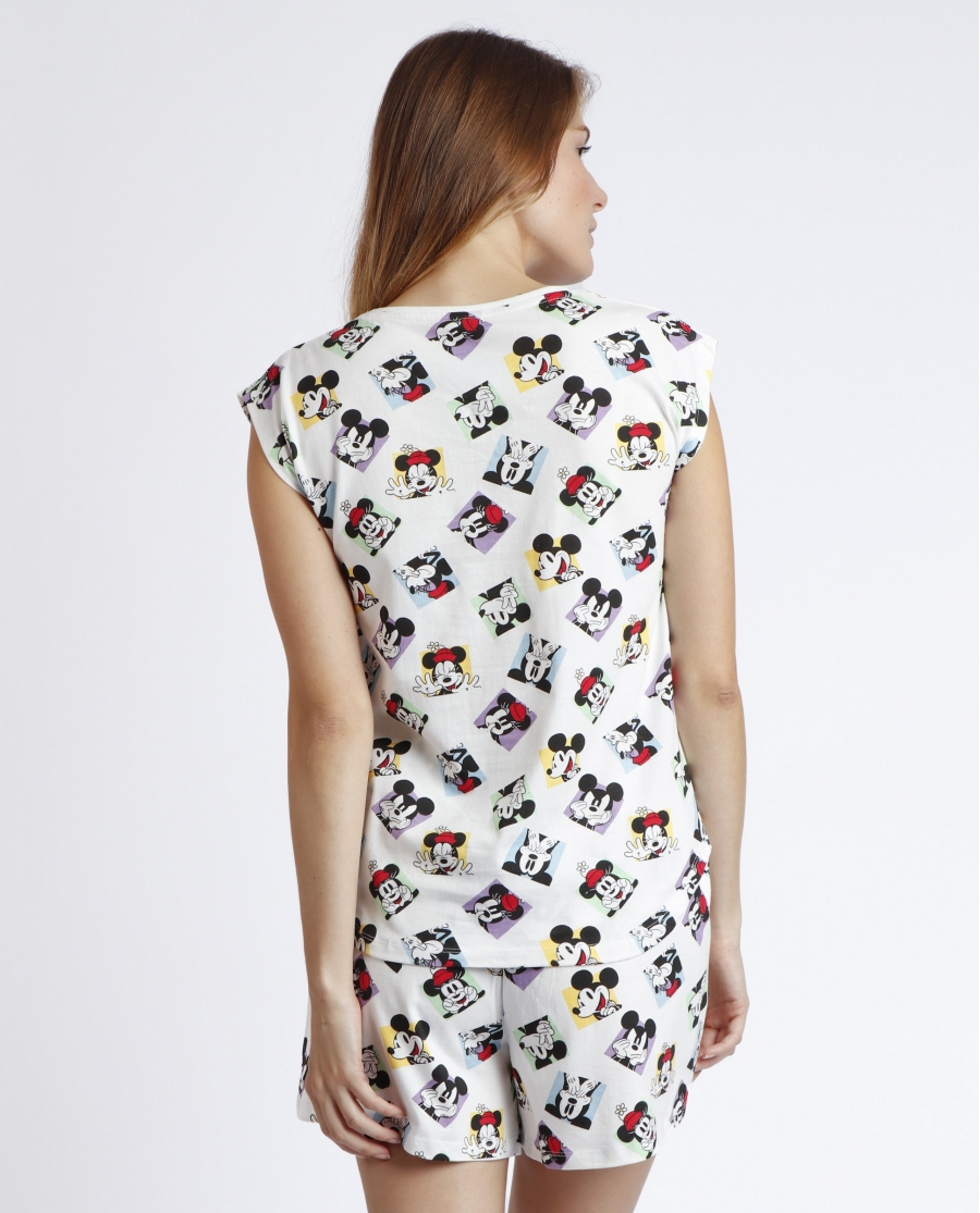 DISNEY Pijama Manga Caída Attitude is Everything para Mujer CRUDO