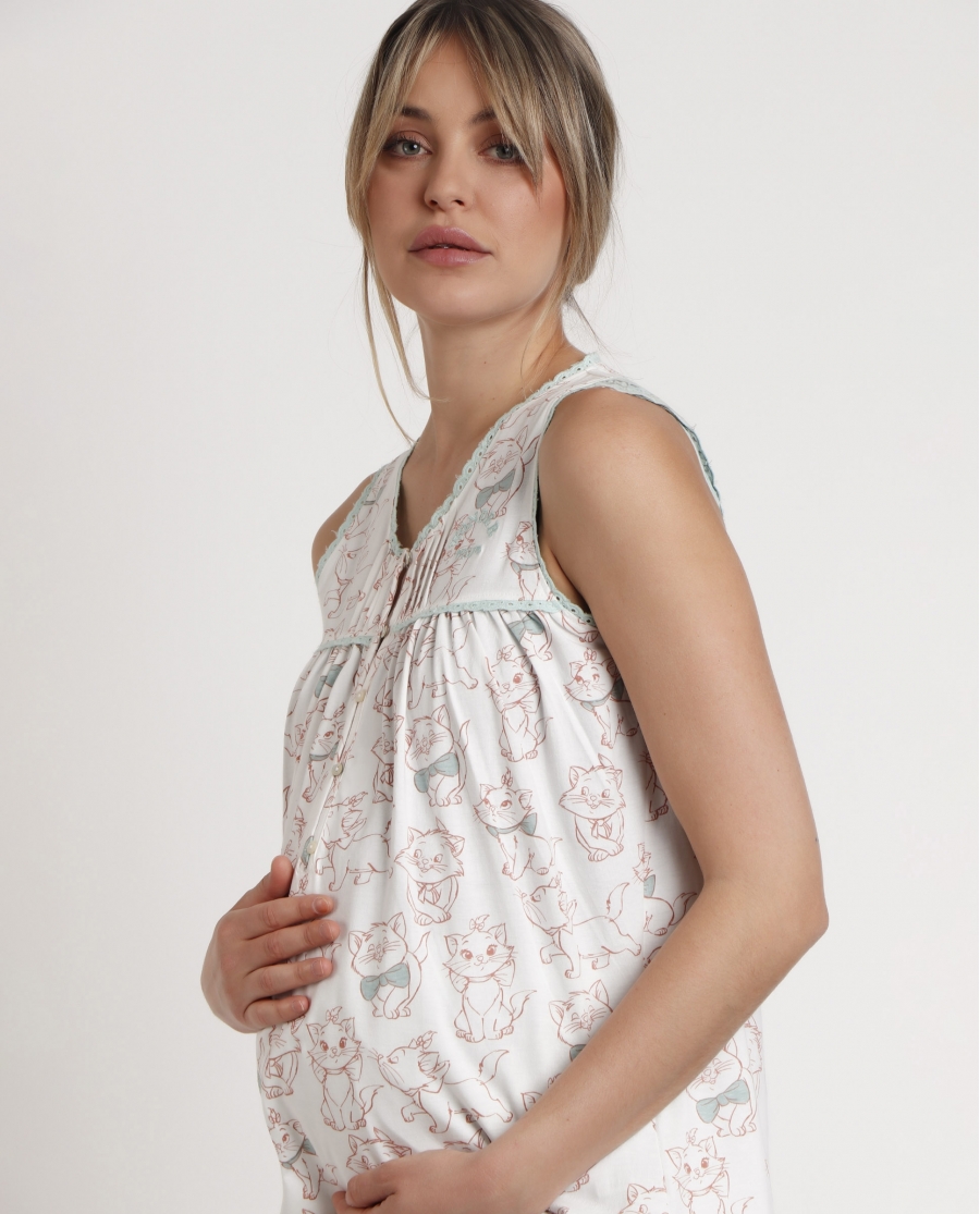 DISNEY Pijama Manga Corta Maternity Wonder Mum para Mujer AQUA