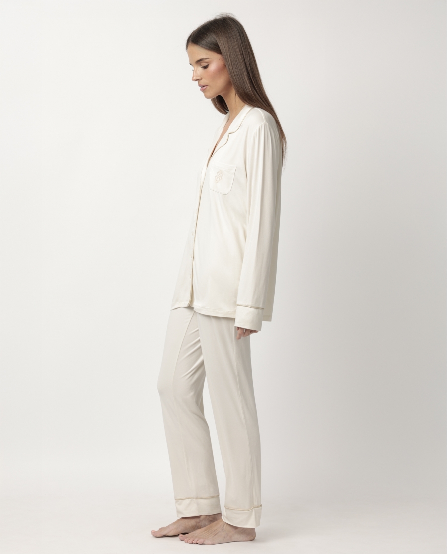 ADMAS CLASSIC Pijama Abierto Manga Larga Soft Sleep para Mujer CAVA