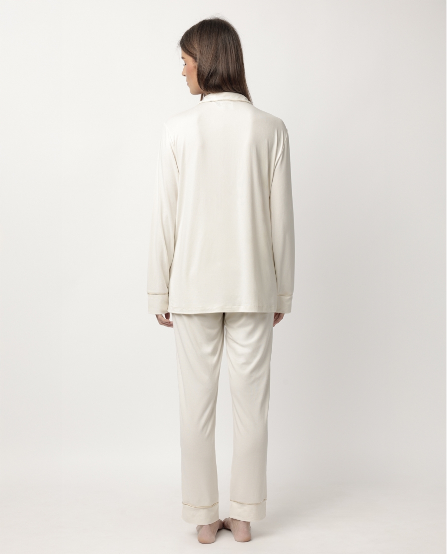 ADMAS CLASSIC Pijama Abierto Manga Larga Soft Sleep para Mujer CAVA