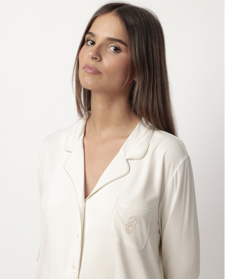 ADMAS CLASSIC Pijama Abierto Manga Larga Soft Sleep para Mujer CAVA 2
