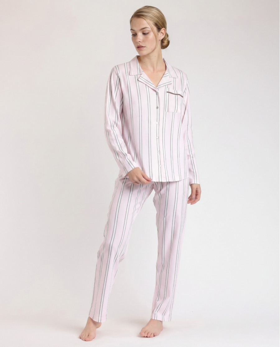 ADMAS CLASSIC Pijama Abierto Manga Larga Magic Time para Mujer PETALO