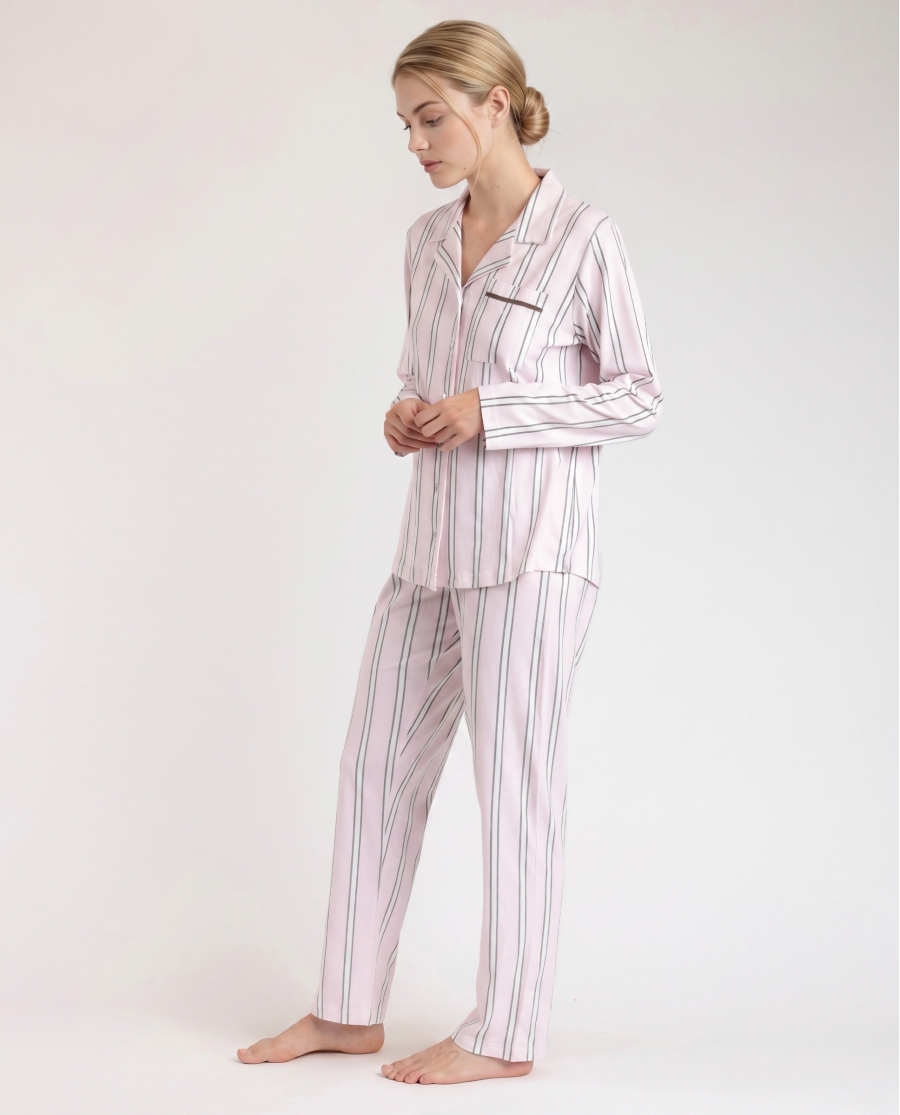 ADMAS CLASSIC Pijama Abierto Manga Larga Magic Time para Mujer PETALO