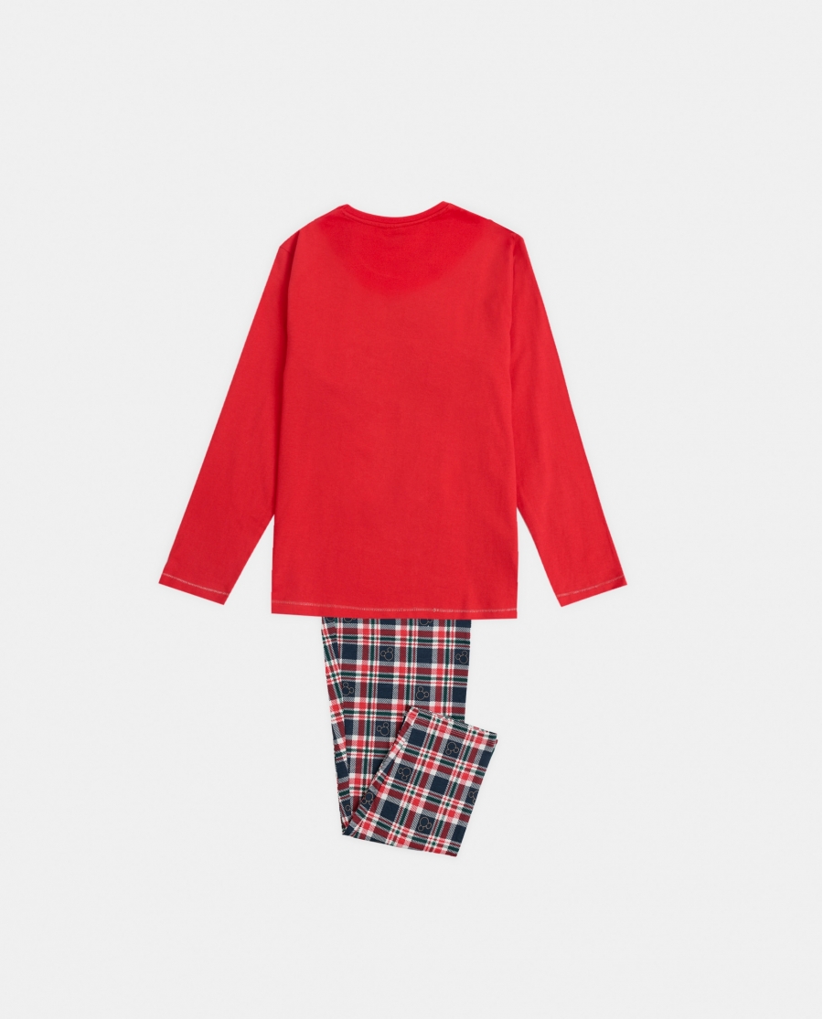 DISNEY Pijama Manga Larga Feeling Jolly para Niña ROJO