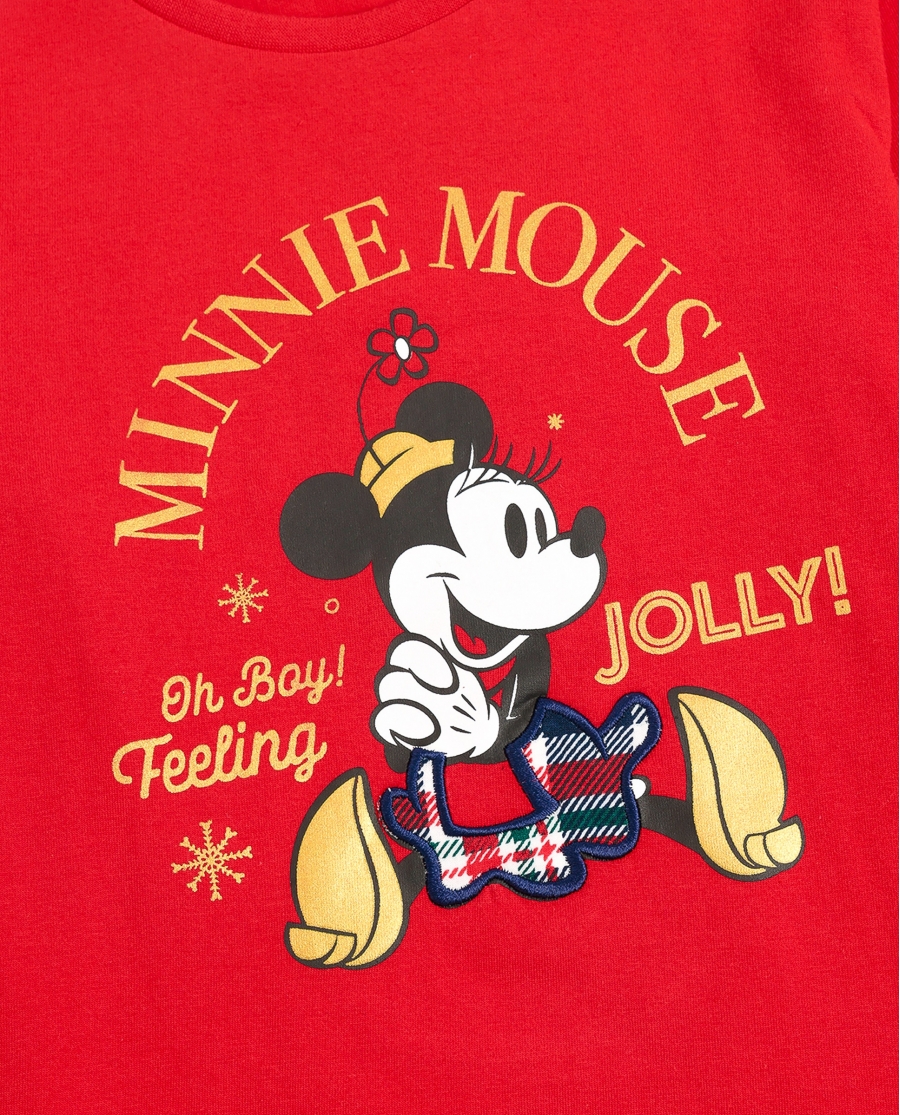 DISNEY Pijama Manga Larga Feeling Jolly para Niña ROJO