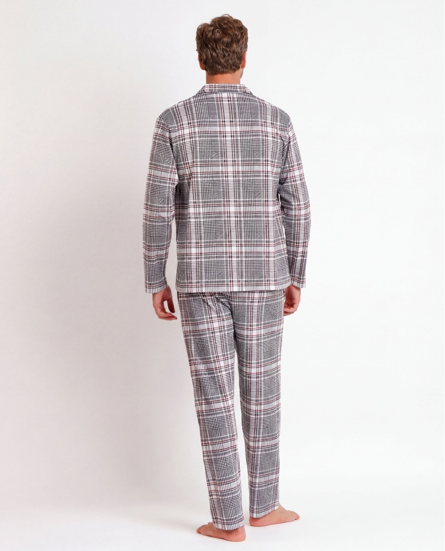 ADMAS Pijama Abierto Manga Larga Boston para Hombre BEIGE