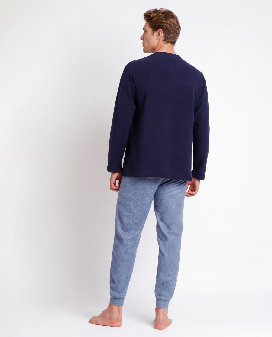 ADMAS MAGNIFIC Pijama Manga Larga Eclipse A para Hombre AZUL